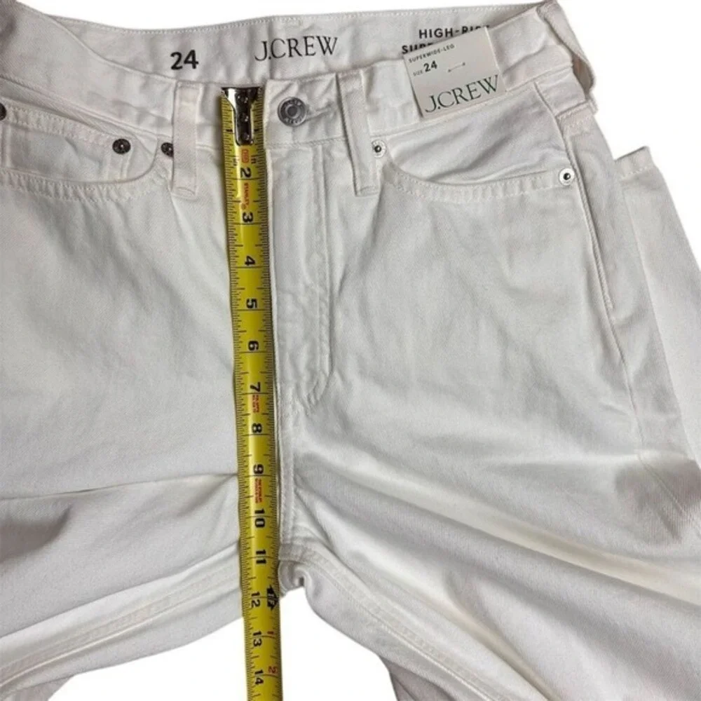 NWT J. Crew Women's High-Rise‎ Superwide-Leg Jeans White Size 24 Preppy